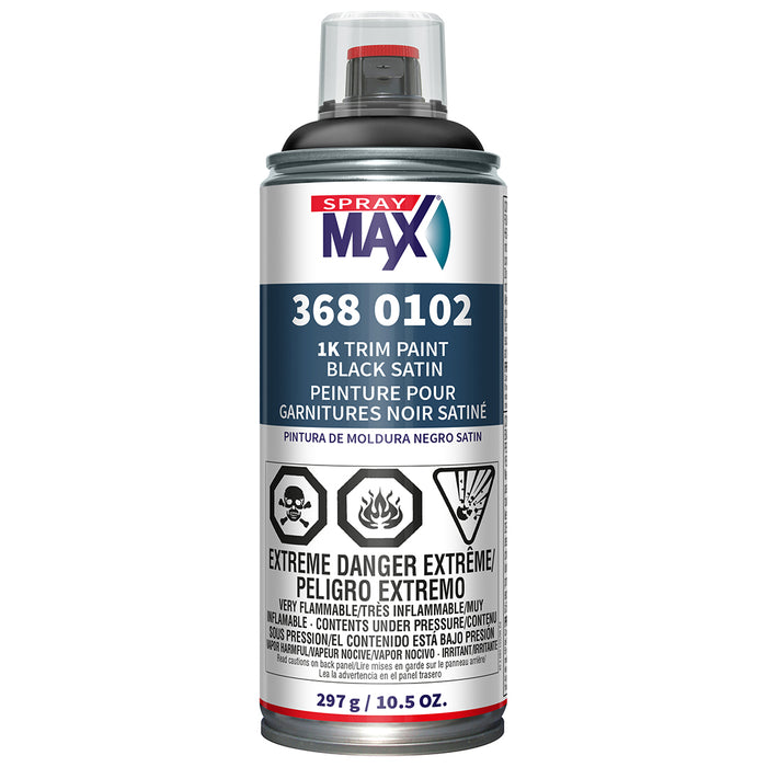 SprayMax Trim Paint Satin Black — 10.5