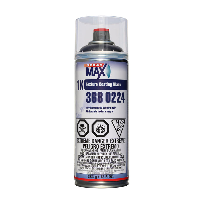 SprayMax® 3680224 1K Texture Coating, 13.5 oz Aerosol Can, Black, Liquid