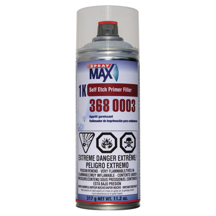 SprayMax® 3680003 Self-Etch Primer Filler, 11.2 oz Aerosol Can, Light Gray, 5.4 to 8.1 sq-ft Coverage