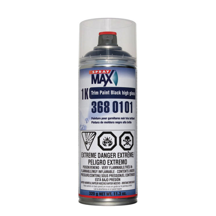 SprayMax, Peter Kwasny, Inc Trim Paint Satin Black — 10.5