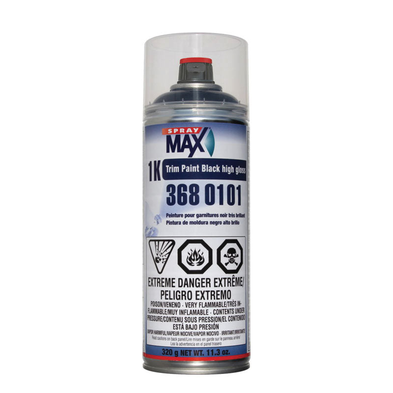 SprayMax, Peter Kwasny, Inc Trim Paint Satin Black — 10.5