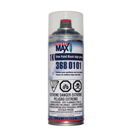 SprayMax, Peter Kwasny, Inc Trim Paint Satin Black — 10.5