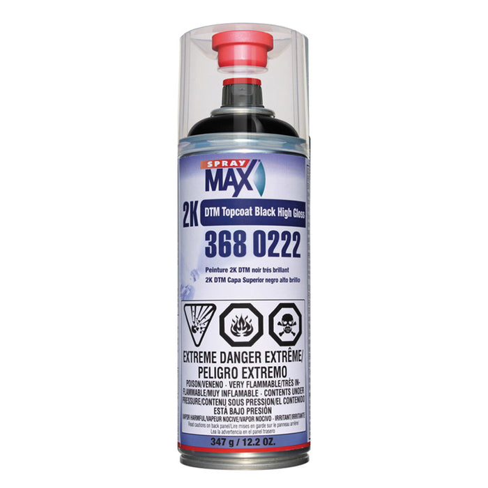 SprayMax® 3680223 2K DTM Topcoat, 12.24 oz Aerosol Can, High Gloss White, Liquid