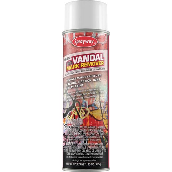 Sprayway SW880 Mark Gel Vandalism Remover, 15 oz Can, Tan, Slightly Viscous Emulsion — 20