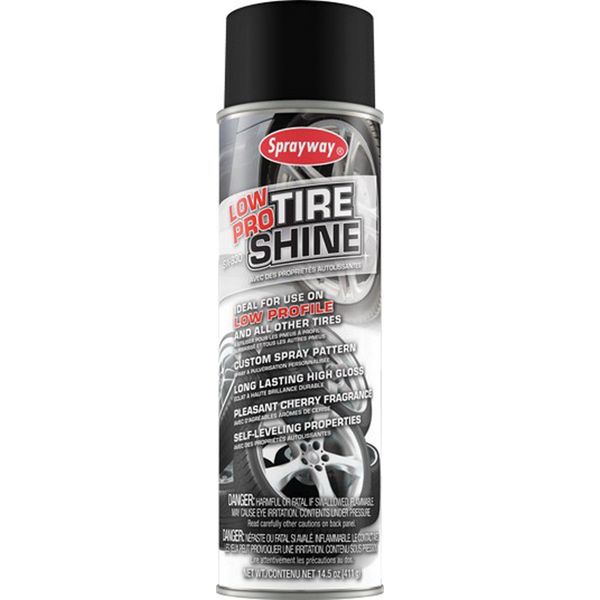 Sprayway SW930 Low Pro Tire Shine, 20 oz Can, Colorless, Spray Aerosol