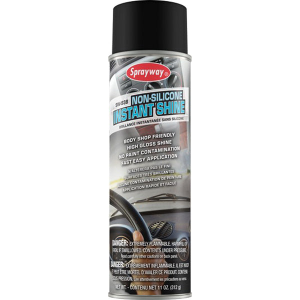 Sprayway, Inc. Sprayway SW938 Non-Silicone Auto Care Instant Shine, 20 oz Aerosol Can, Clear, Liquid