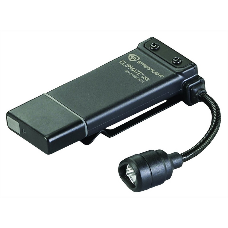 Streamlight ClipMate USB Rechargeable Clip-on Light - Black