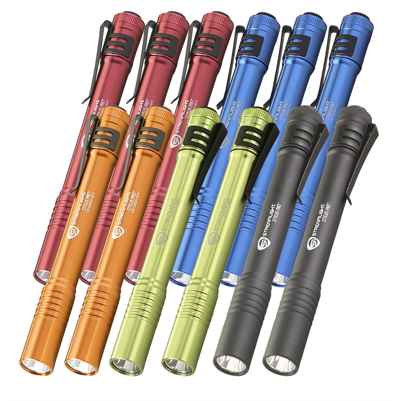 Stylus Pro LED 100 Lumen Penlight - Assorted Colors - 12 Pack