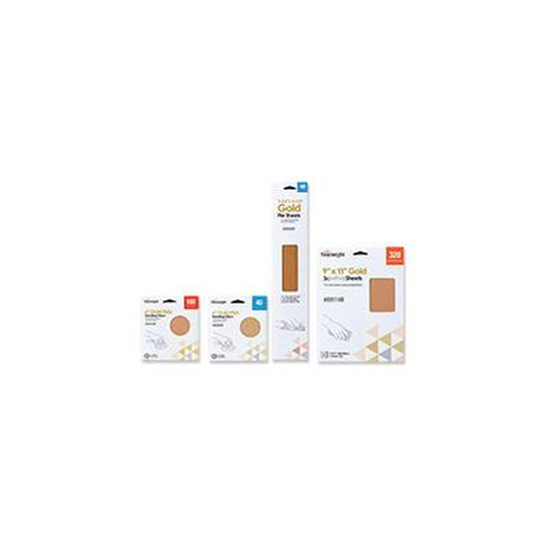 09106R 9" x 11" P80 Gold Sanding Sheets, Bulk Pack