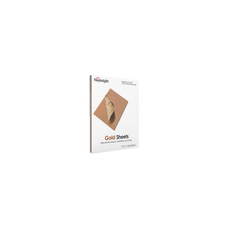 09116 9"x11" P400 Gold Sandpaper, 50 Sheets per Box