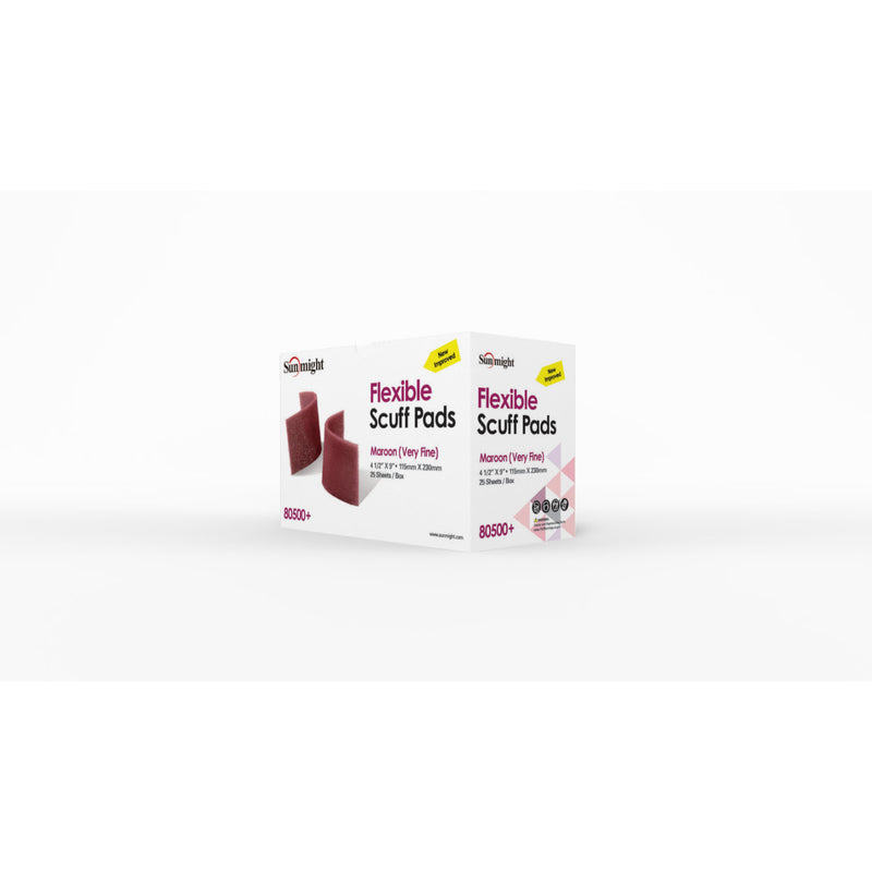 Sunmight USA Corporation Flex Scuff Pad, 4-1/2 in W x 9 in L, Very Fine, Maroon — view 2