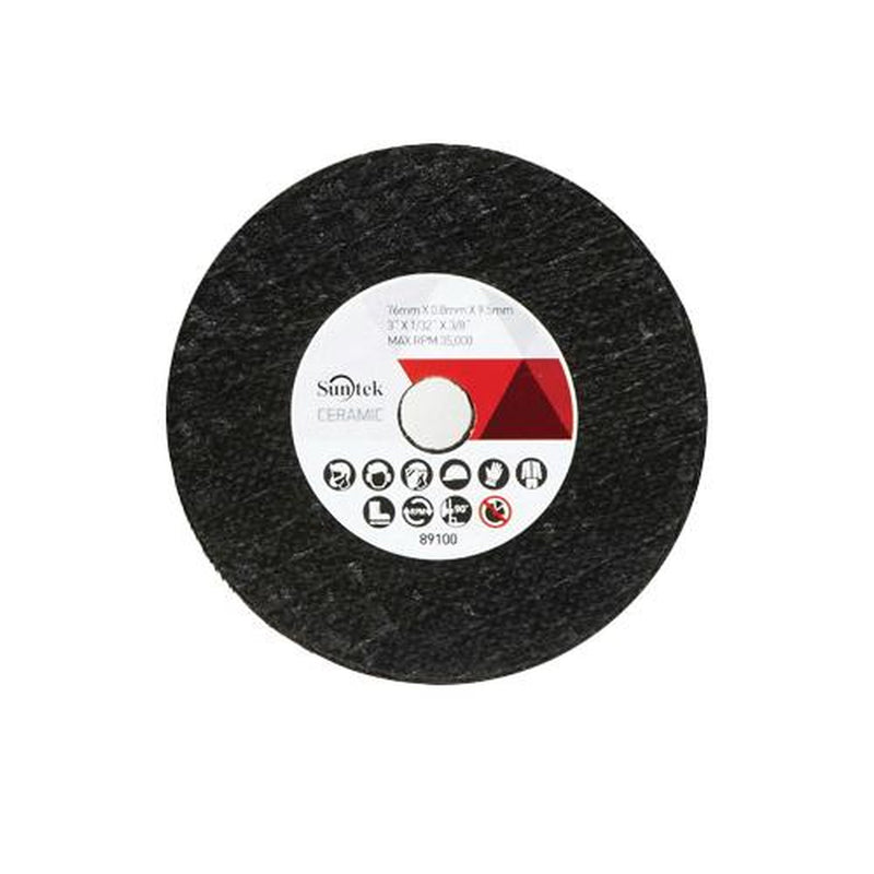 Ceramic Cutoff Wheel 3" Diameter x 1/16" Thickness, 3/8" Center Hole, MPN 89200