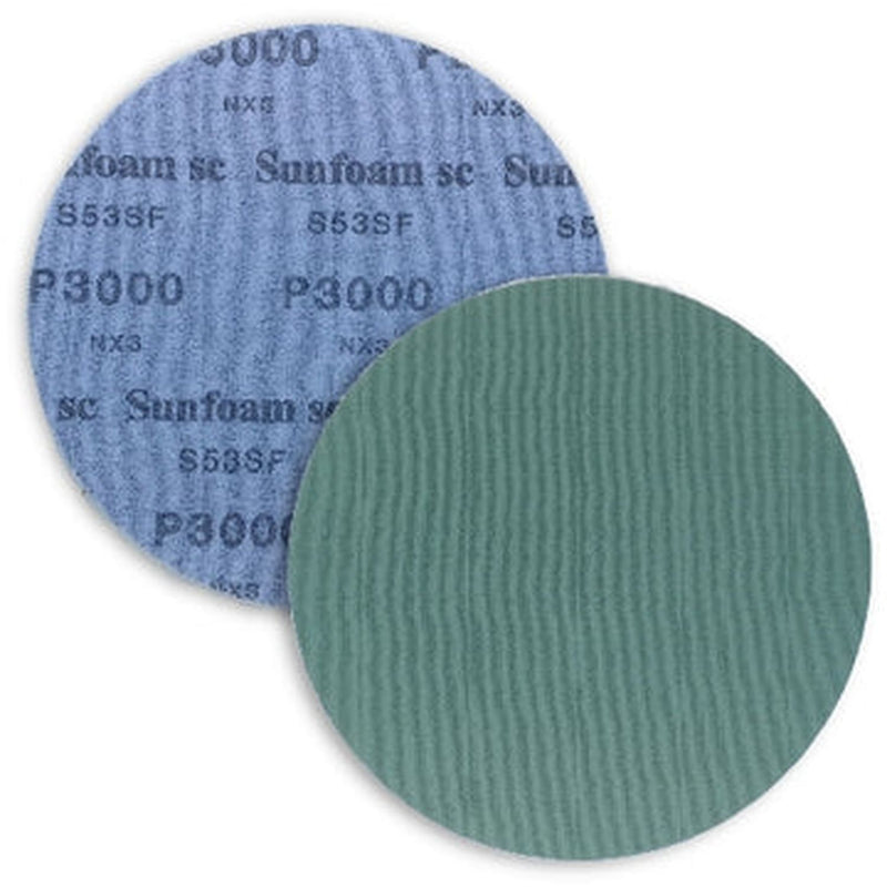 Sunmight USA Corporation Sunfoam 97225 Grip-On Polishing Disc, 6 in, 3000 Grit, Silicon Carbide