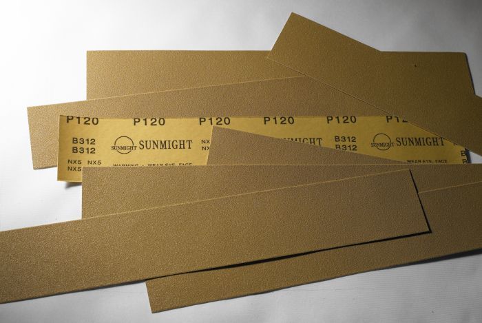 05107 2-3/4" x 17-1/2" P100 Gold Open Coated File Sheet