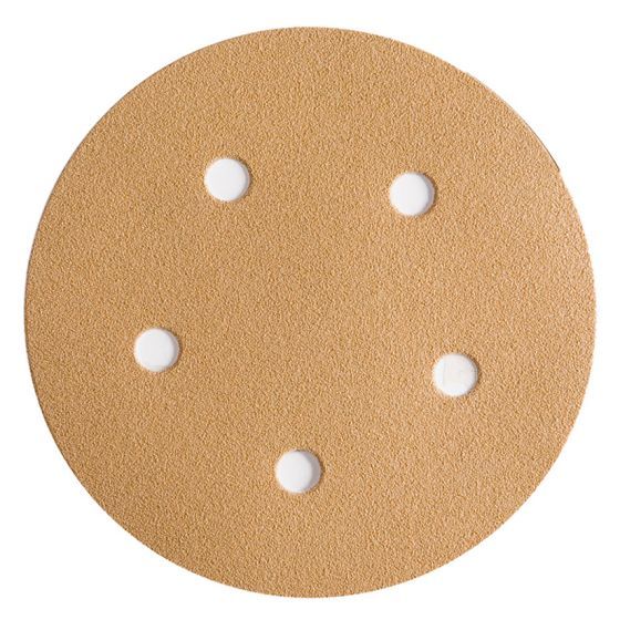 Sunmight USA Corporation Gold 5" 5 Hole Velcro Disc 220 Grit — view 2
