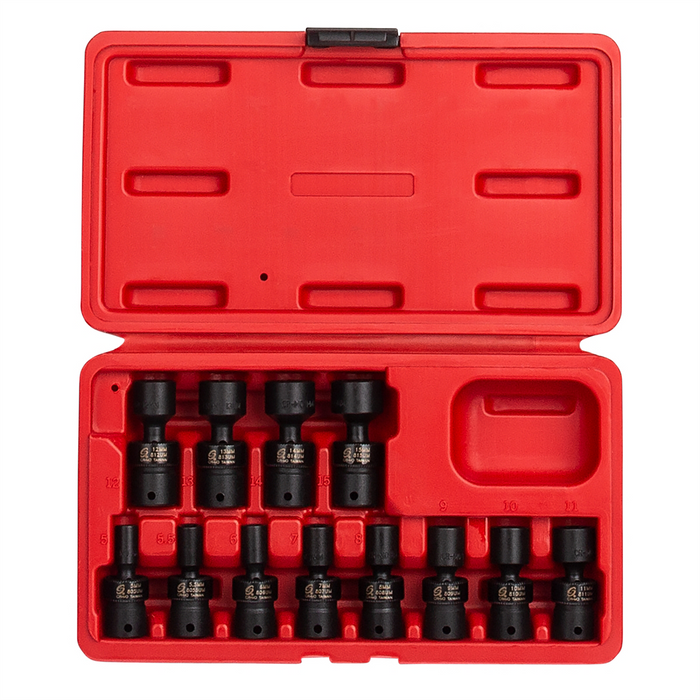 Sunex Tools SET IMPACT 1/4IN. DRIVE 12 PC UNIV METRIC