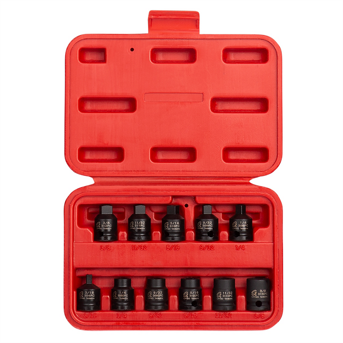 Sunex Tools 3/8" DR. PIPE PLUG SOCKET, 11 PC.