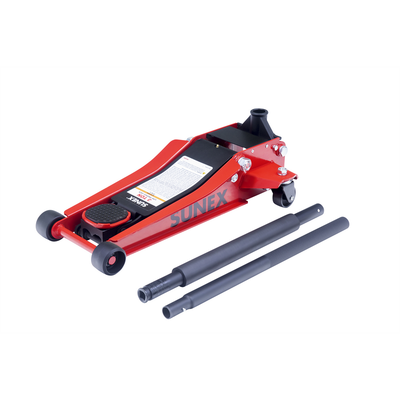 Tools 3-Ton Low Profile Steel Floor Jack 6603SJ - Compact Design for Tight Clearance, Heavy
