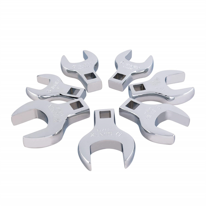 Sunex Tools 7 Piece 1/2" Dr. Jumbo SAE Crowfoot Wrench Set