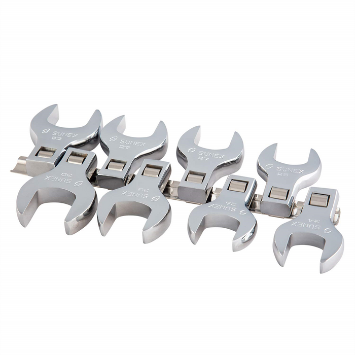 Sunex Tools 8 Pc. 1/2" Dr. Jumbo Metric Crowfoot Wrench Set
