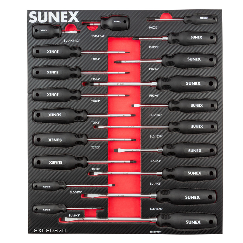 Tools 20-Piece Magnetic Phillips, Slotted & Torx Screwdriver Set, Model SXCSDS20