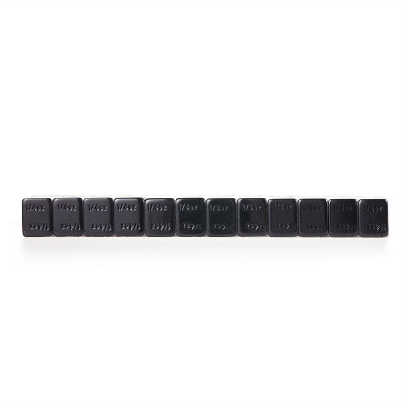 .25oz Segment Standard Profile Black Steel Tape Wheel Weights (48 strips)