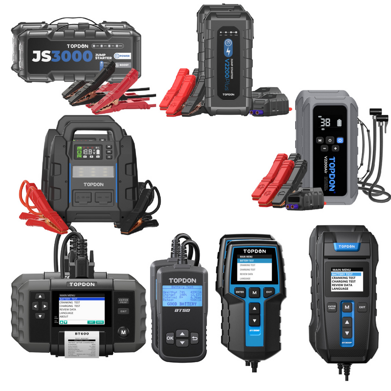 BNDL3 Battery Tester and Starter Combo Bundle with 16 Tools for automotive diagnostics
