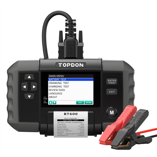 Topdon - 12V Battery & 12V/24V System Tester w/Built-in Printer