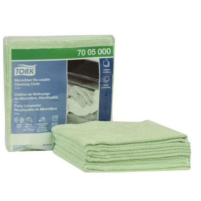 Tork / SCA Tissue Microfiber Clning Clth Green 8/6