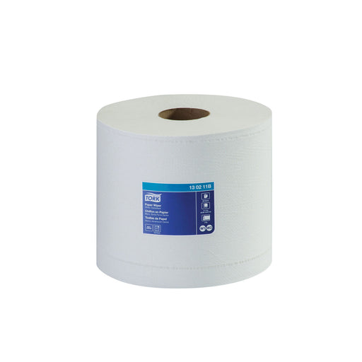 Tork / SCA Tissue Tork 130211B Centerfeed Paper Wiper, 11.3 in Dia x 866.67 ft L x 9 in W, 800, Whit