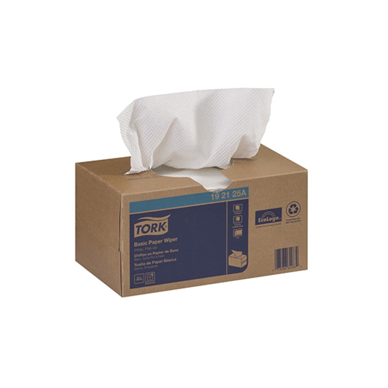 Tork / SCA Tissue Tork 192125A Pop-Up Box Basic Wiper, 10-1/4 in L x 9 in W, 110, Paper, White, 2 Pl