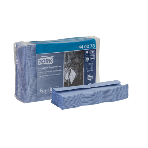 Tork / SCA Tissue Tork 440278 Top-Pak Industrial Wiper, 10.4 in Dia x 123 ft L Roll, 90, Paper, Blue