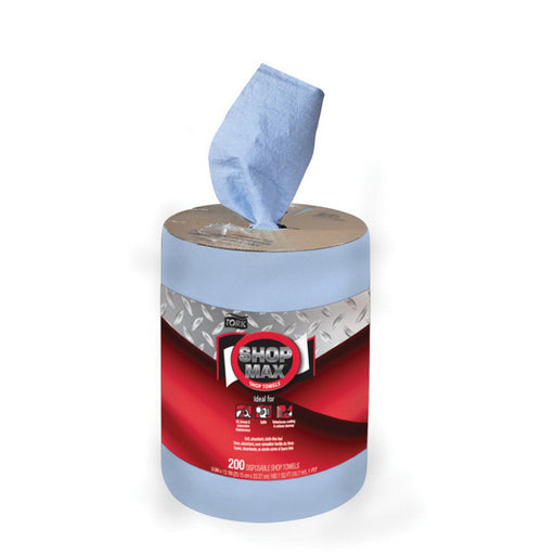 Tork / SCA Tissue Tork ShopMax 450338 Centerfeed Dry Wipe, 218.33 ft L x 9.9 in W Roll, 200, Paper,