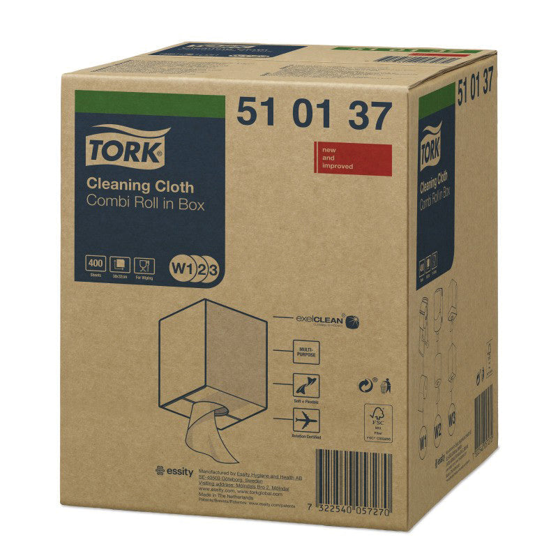 Tork / SCA Tissue Tork 510137 Centerfeed Cleaning Cloth, 9.84 in Dia x 416.67 ft L x 12.6 in W Roll, — view 3