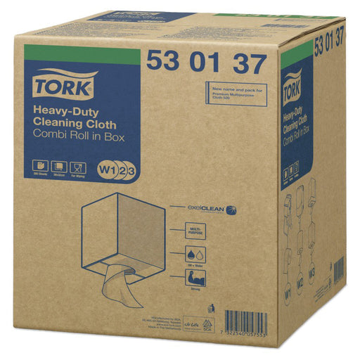 Tork / SCA Tissue Tork 530137 Heavy Duty Centerfeed Cleaning Cloth, 9.84 in Dia x 349 ft L x 12.59 i