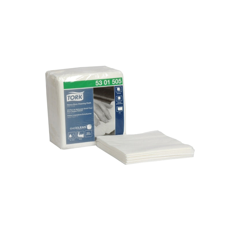 Tork 5301505 Heavy Duty 1/4 Fold Cleaning Cloth, 13 in L x 12.6 in W, 50, Spunlace