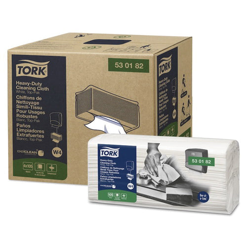 Tork / SCA Tissue Tork 530182 Heavy-Duty Premium Cleaning Cloth, 16.34 in L, 14 in W Unfolded, Paper