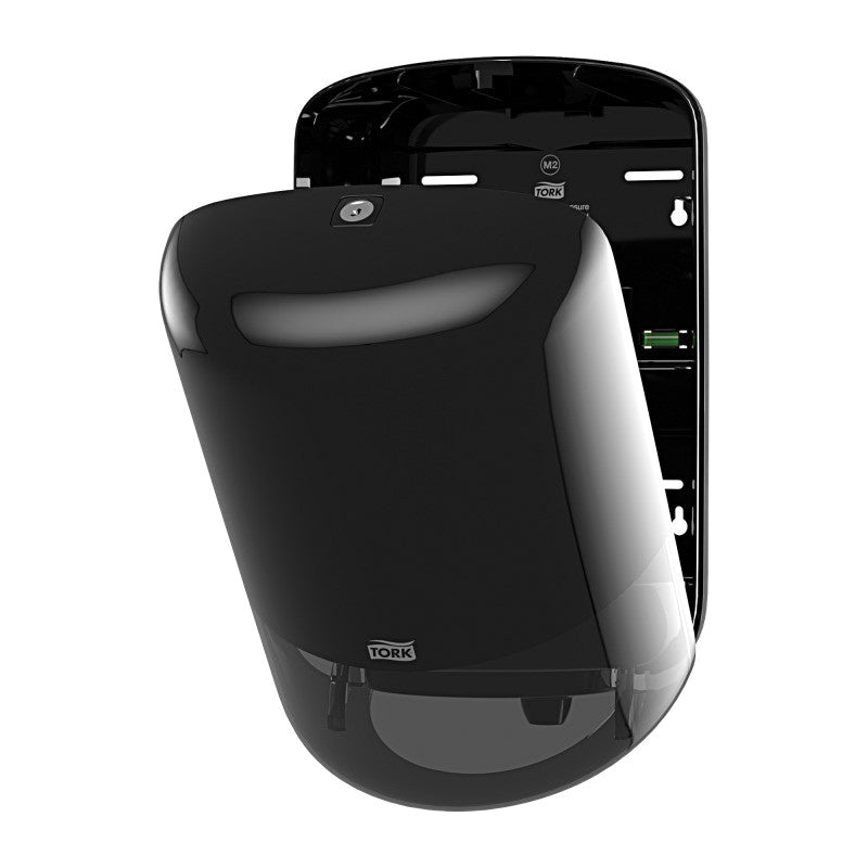 Tork / SCA Tissue Tork 559028A Dispenser, 9 in L x 14.4 in H x 9.4 in W, Plastic, Black — view 3