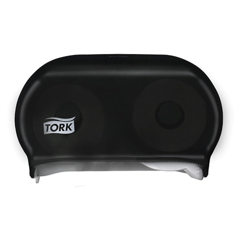 Tork Twin Bath Tissue Dispenser 59TR, 5.6 in L x 8.3 in H x 12.8 in W, Smoke Plastic