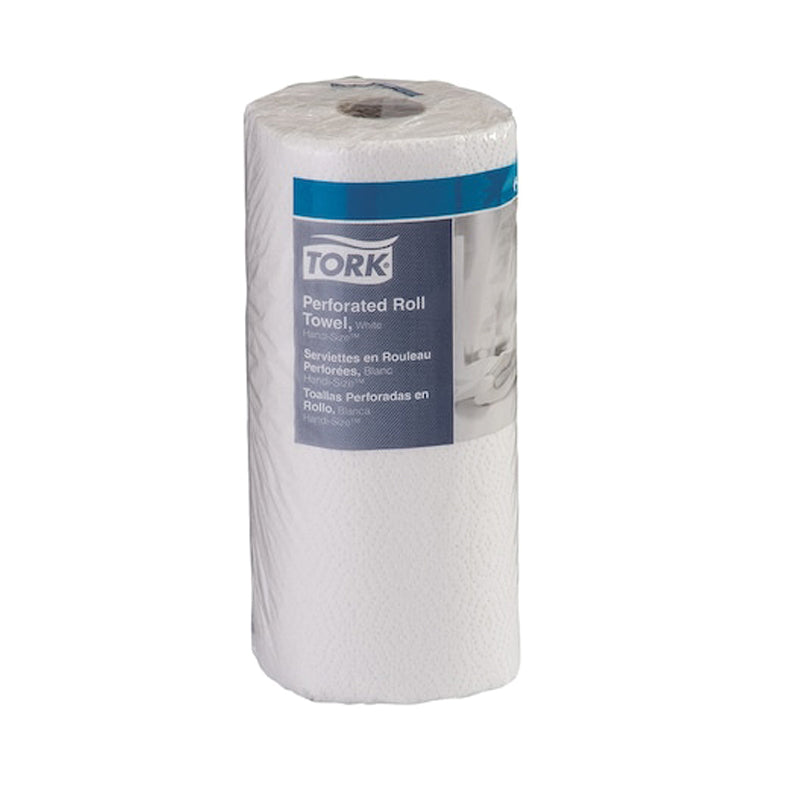 Tork / SCA Tissue Tork HB9201 Handi-Size Perforated Roll Towel, 5.2 in Dia x 67.5 ft L x 11 in W Rol