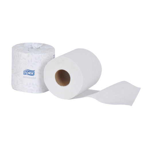 Tork / SCA Tissue Tork TM6130S Bath Tissue Roll, 4.35 in Dia x 156-1/4 ft L x 3.96 in W, 500, 2 Plys