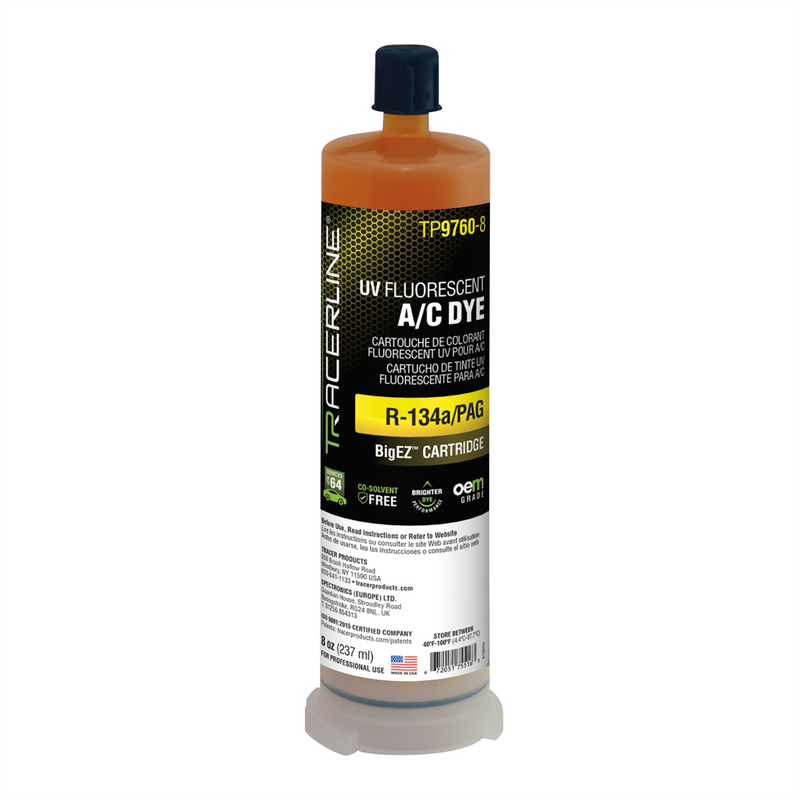8 oz (237 ml) R-134a/PAG BigEZ A/C dye cartridge