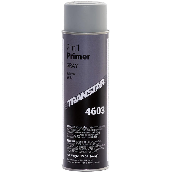 TRANSTAR® 4603 2 in 1 Primer, 20 oz Aerosol Can, Gray, 15 to 20 min Dry Curing