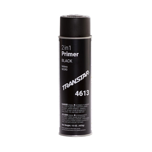 Transtar Autobody Technology 4613 2 in 1 Primer, 20 oz Aerosol Can, Black, 15 to 20 min Dry Curing