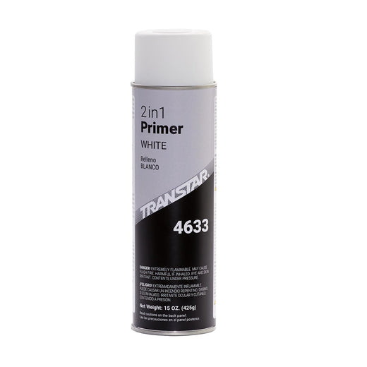 Transtar Autobody Technology 4633 2 in 1 Primer, 20 oz Aerosol Can, White, 15 to 20 min Dry Curing