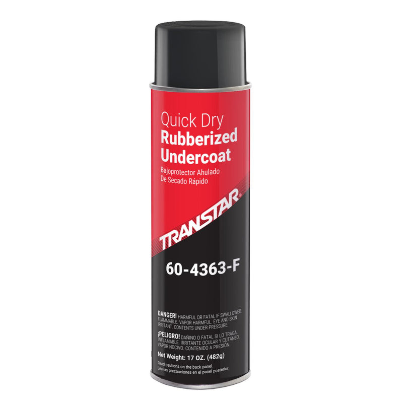 Transtar Autobody Technology 60-4363-F Quick Dry Rubberized Undercoating, 20 oz, Can, Aerosol, Black