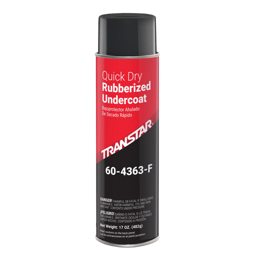 Transtar Autobody Technology 60-4363-F Quick Dry Rubberized Undercoating, 20 oz, Can, Aerosol, Black