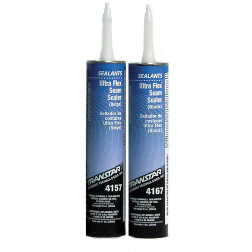Transtar Autobody Technology Ultra Flex 4167 Seam Sealer, 11 oz Cartridge, Black, Pasty Solid