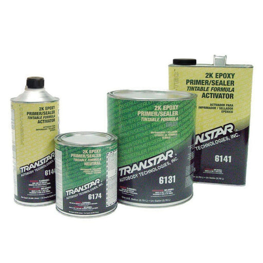 Transtar Autobody Technology 6161 2K Epoxy Primer Sealer/Groundcoat, 1 gal Can, Black, 1:1:10 Mixing