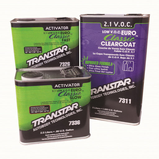 Transtar Autobody Technology Euro Classic 7326 Fast Activator, 2.5 L Can, Clear, Liquid